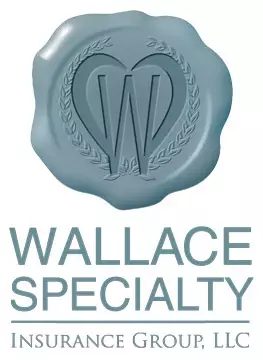 The image shows a logo with a circular emblem featuring an olive branch and a heart symbol, surrounded by a laurel wreath, above the text WALKER SPECIALTY INSURANCE GROUP, LLC.