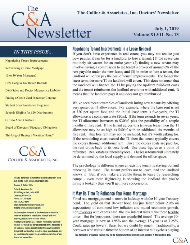 The C&A Advantage Newsletter July 2019